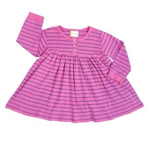 Hanna Andersson Play Dress Pink Purple Stripe 100